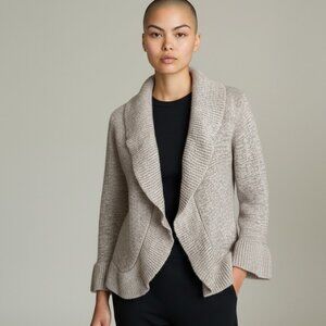WDNY Beige Open Cardigan Medium